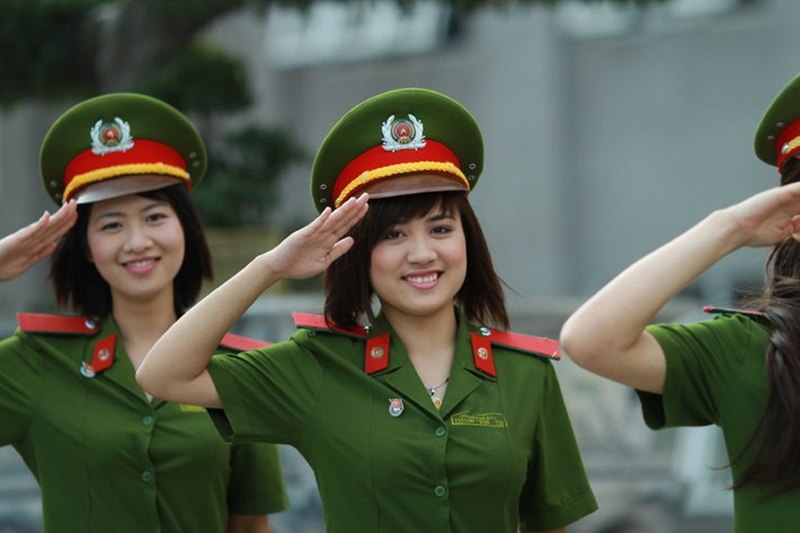 Сотрудницы полиции Вьетнама