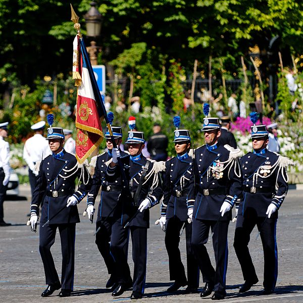 Флаг Французской национальной полиции и службы безопасности министерства внутренних дел