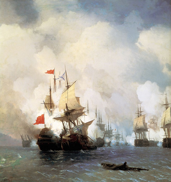Бой в Хиосском проливе 24 июня 1770 г