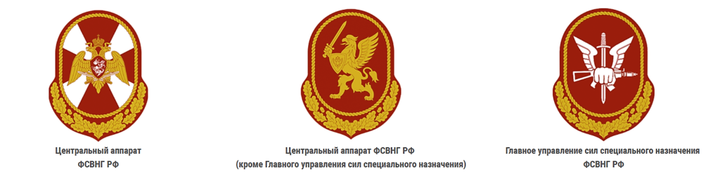 Нарукавные знаки войск национальной гвардии РФ