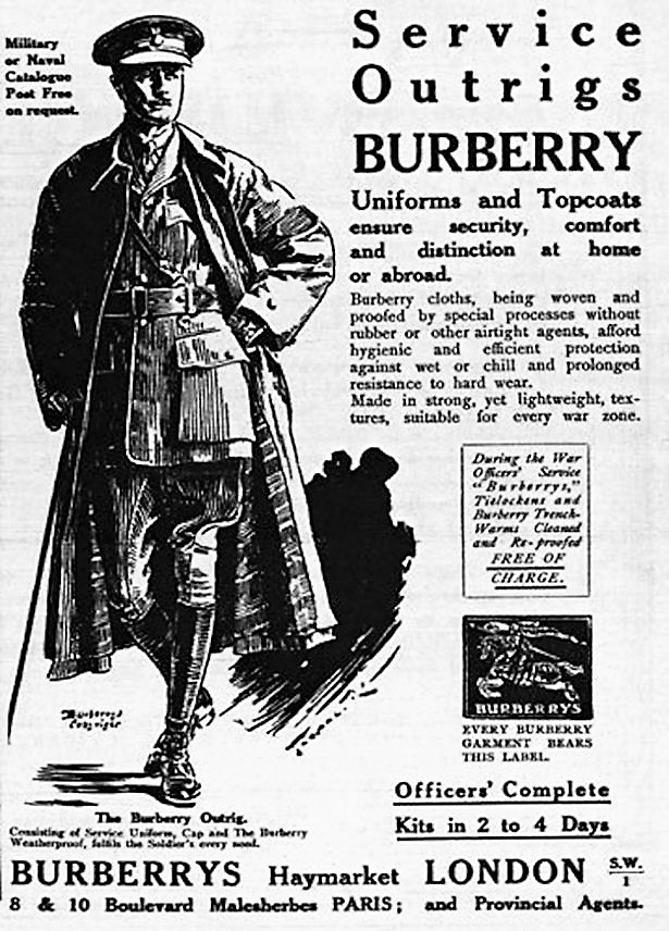 Военное прошлое тренчкота от Burberry